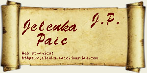 Jelenka Paić vizit kartica